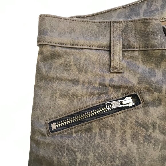 Current Elliott Soho Zip Stiletto Jeans Womens 27 Green Skinny Ankle Zip Stretch - Picture 5 of 13